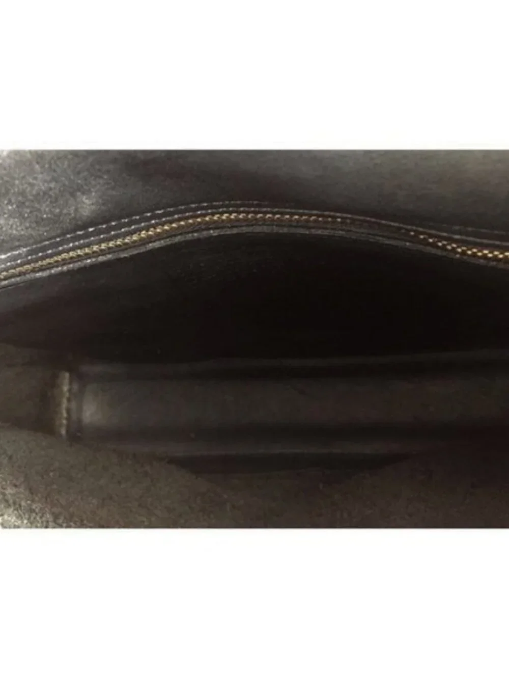 Vintage COACH Court Black Leather Cross-body Bag Satchel Handbag Purse 9870